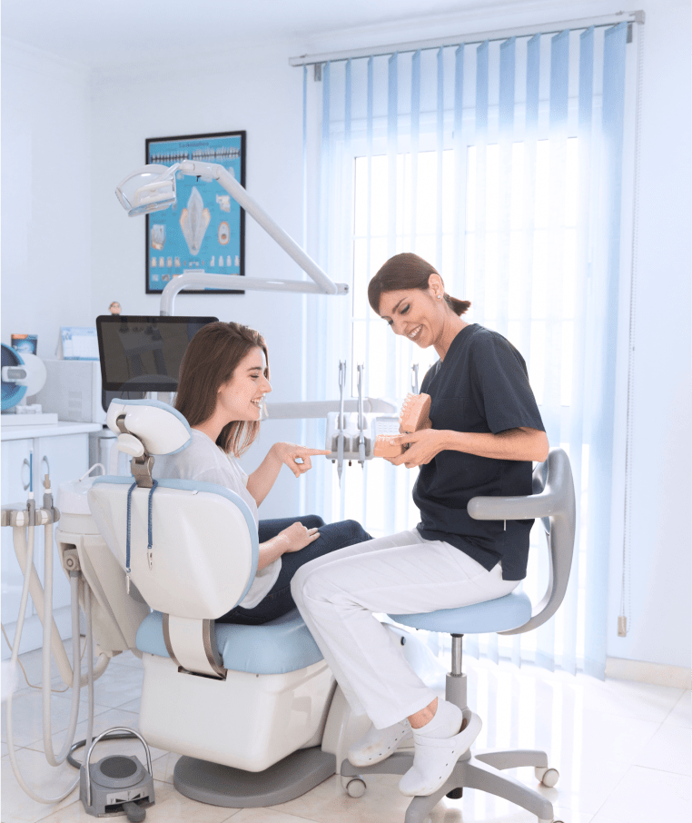 Dental Specialist Explaining About Dental Treatment