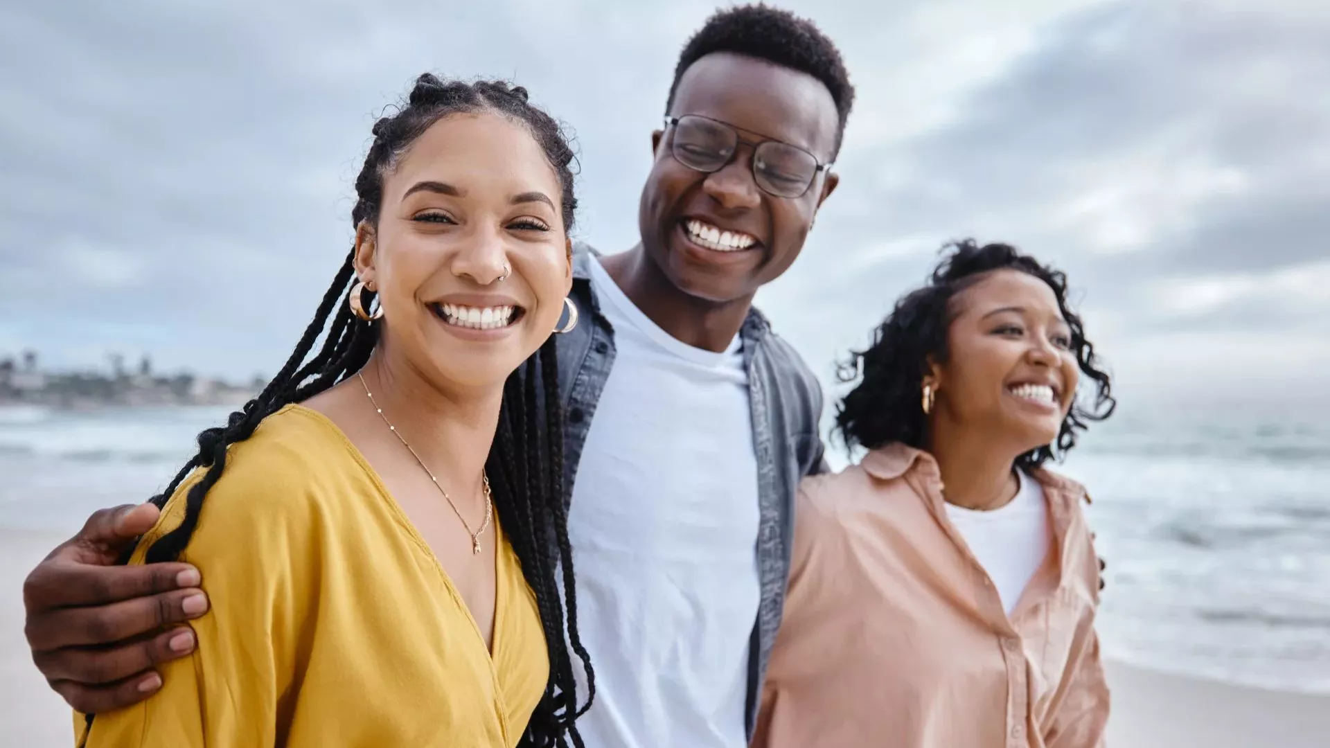 Smiling Friends Showing Healthy Teeth