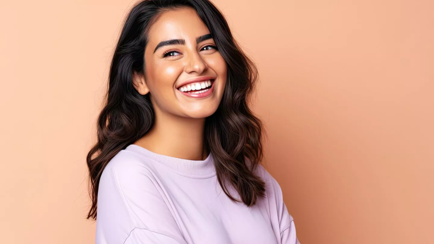 Smiling Woman With Healthy White Teeth